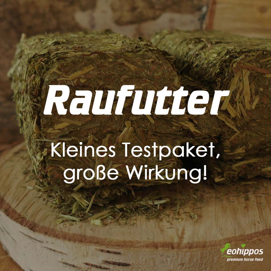 Raufutter Testpaket für dein Pferd von Eohippos Pferdefutter staubarm